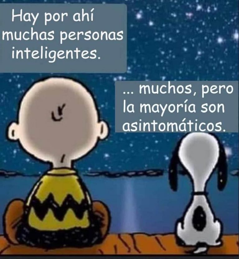 Ilustración irónica sobre la inteligencia y la falta de pensamiento crítico en la sociedad actual