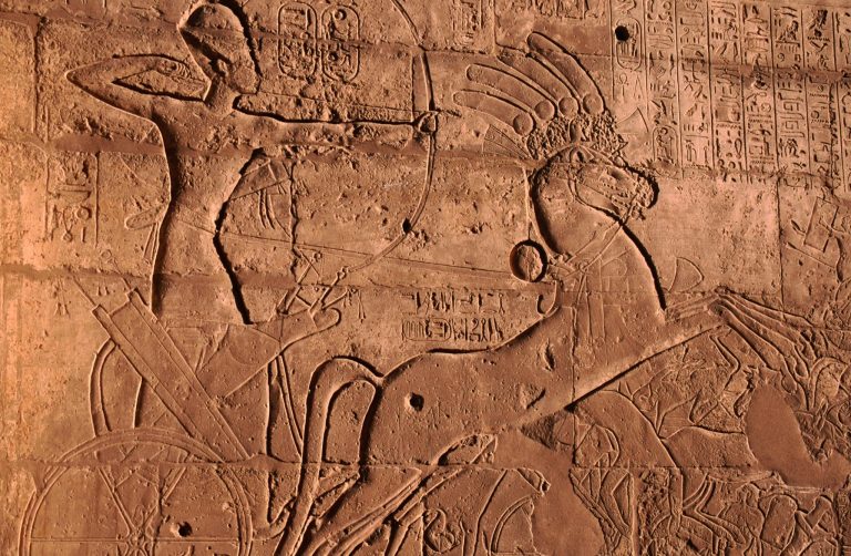 ancient Egyptian relief of Ramesses II symbol of power and control of knowledge