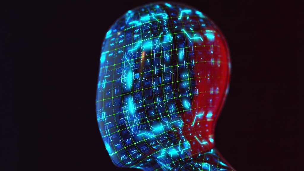 Abstract representation of artificial intelligence without human emotion or desire